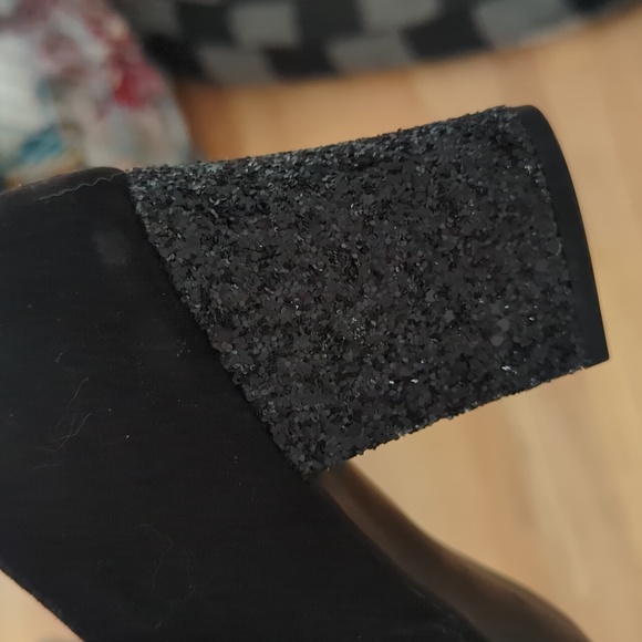 Lane Bryant Black heels with sparkle - Picture 2 of 4